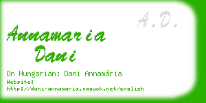 annamaria dani business card